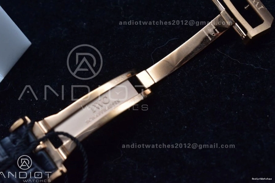 Black as Chrono Edition A7750 Portuguese Genuine) 1:1 ZF 444 Best Practical Thickness on Leather IW371482 (Same Strap 1031